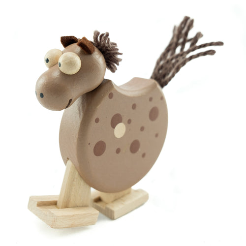 Brown horse with Ramp - U+ME Wooden Toys